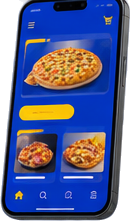 Pizza Petika app on a phone